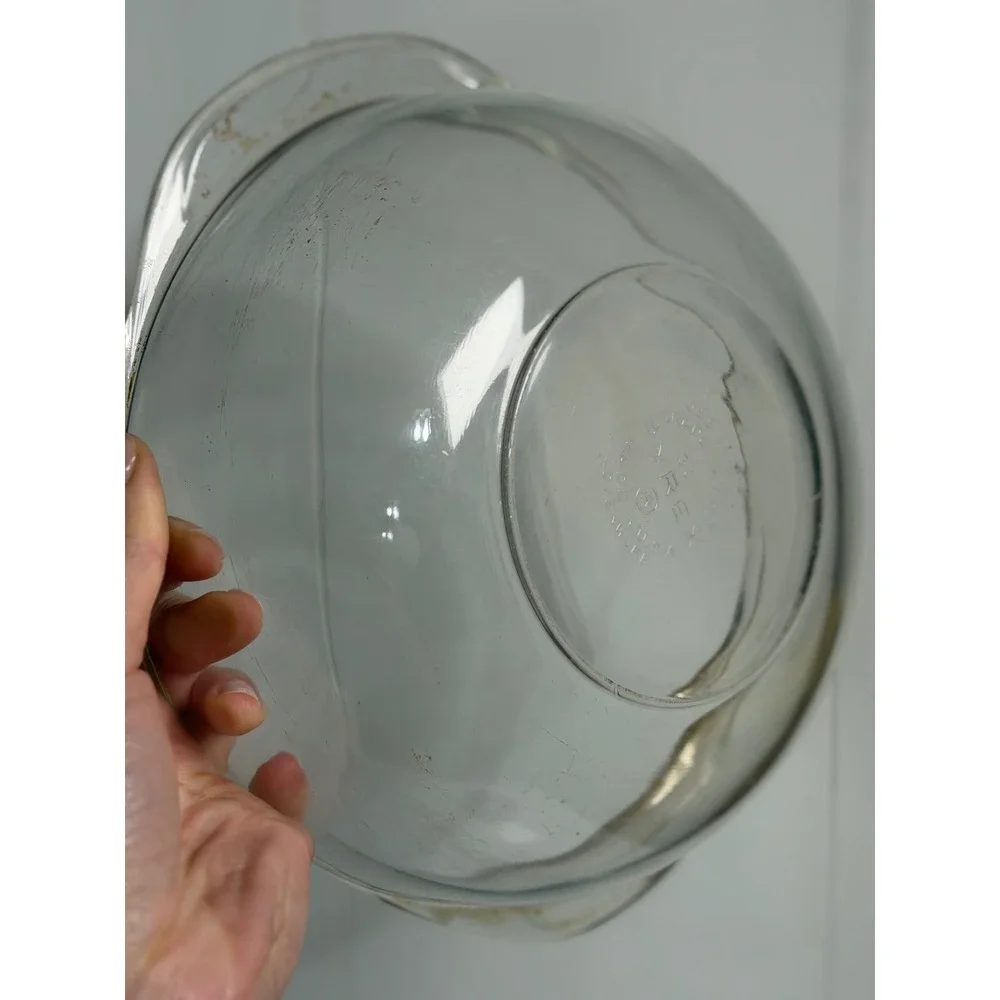 VTG Pyrex Casserole Dish Clear Glass Round 023 1 1/2 QT Ovenware Made In USA